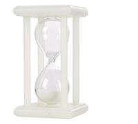 Clessidra timer for la sabbia, divertente camera for bambini clessidra luminosa ornamento da tavolo Decor-clessidra cornice in vetro, 30 minuti colorato orologio a di mezz'ora(White)