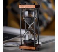 Clessidra Vuota Regalo Creativo Assistente alla Gestione del Tempo Ornamento A Clessidra per La Decorazione Dell'ufficio A Casa del Gioco in Aula, Black, 15 Minutes