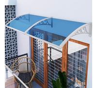 Clete - Kit per terrazze da giardino, 99 x 210,8 cm, con staffe in acciaio e plastica, pannello argento e blu, per patio esterno, adatto per patio da 160/81,3/99,1/47 cm