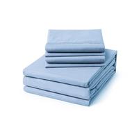 Cleva Set di lenzuola per letto queen size, con tasca profonda, 6 pezzi, ultra morbide, lavabili in lavatrice, lussuose, resistenti al restringimento e allo sbiadimento, lenzuola ricamate (queen size,