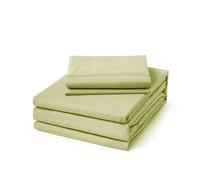 Cleva Set di lenzuola per letto singolo, con tasca profonda, 4 pezzi, ultra morbide, lavabili in lavatrice, lussuose, resistenti al restringimento e allo sbiadimento, set di biancheria da letto