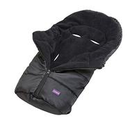 Clevamama Sacco Termico per Seggiolino Auto, Ovetto e Navicella per Neonati (0+) con Imbracatura a 5 Punti, Universale e Impermeabile - Nero, 37x77 cm