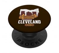 Cleveland, orizzonte, città, in, ohio, mappa, stato, silhouette, vendemm PopSockets PopGrip Adesivo