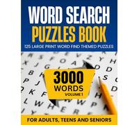 Clever Crafted Word Search Book For Adults: 125 Large Print Word Find Themed Puzzles for Teens, Seniors and Adults with 3000 Words (Volume 1)