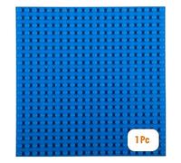 Clever Creations - base per costruzioni impilabile - compatibile con tutte le principali marche - solo mattoncini a pioli grandi - 41,2 x 35 cm - blu