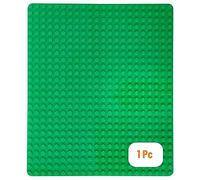 Clever Creations - base per costruzioni impilabile - compatibile con tutte le principali marche - solo mattoncini a pioli grandi - 41,2 x 35 cm - verde