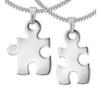 CLEVER drachensilber corifenidi partner rimorchio \""una scia di foto\"" in argento 925 lucido con 2 ciondoli a forma di ogni 50 cm (F), nuovo