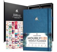Clever Fox Agenda oraria Pro Premium - Pianificatore orario non datato con fessure giornaliere - Agenda personale per la gestione del tempo - Diario settimanale e mensile, formato A4 (blu mistico)