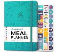 Clever Fox Agenda settimanale dei pasti, diario settimanale e giornaliero con liste della spesa e della spesa per pianificare menu, dieta sana e monitoraggio della perdita di peso, dura 1 anno, senza