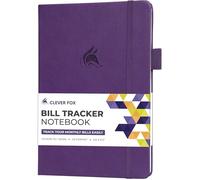 Clever Fox Bill Tracker Notebook - Pagamento mensile delle bollette e organizzatore finanziario domestico con tasca - efficiente pianificatore di budget e spese - libro mastro per gestire pagare le
