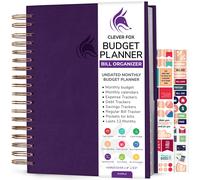 Clever Fox Budget Planner e Organizer per bollette mensili con tasche. Expense Tracker Budgeting Journal e Libro finanziario. Grande 8x9.5"""" (Viola