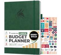 Clever Fox Budget Planner Large - Taccuino per il monitoraggio delle spese, organizer mensile per bilancio e banconote, registro finanziario e contabile, A4 (verde scuro)
