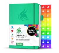 Clever Fox Daily Planner - Notebook di pianificazione non datato con programma orario e elenco di cose da fare - Task da giorno personale e organizza