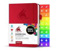 Clever Fox Daily Planner - Notebook di pianificazione non datato con programma orario e lista di cose da fare - Task da giorno personale e organizzat