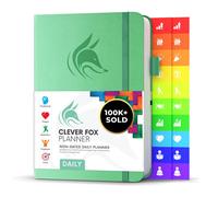 Clever Fox Daily Planner - Notebook di pianificazione non datato con programma orario e lista di cose da fare - Organizzatore di attivit e lavoro di