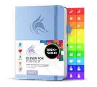 Clever Fox Daily Planner - Notebook di pianificazione non datato con programma orario e lista di cose da fare - Task da giorno personale e organizzat