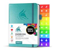 Clever Fox Daily Planner - Notebook di pianificazione non datato con programma orario e lista di cose da fare - Organizzatore di attivit e lavoro pe