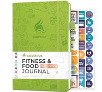 Clever Fox Diario di fitness e cibo, agenda nutrizionale e allenamento per donne e uomini, diario di dieta e esercizi in palestra, con calendari, dieta e monitoraggio dell'allenamento, senza data,