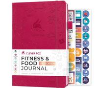 Clever Fox Diario di fitness e cibo, agenda nutrizionale e allenamento per donne e uomini, diario di dieta e esercizi in palestra, con calendari, dieta e monitoraggio dell'allenamento, senza data, A5,