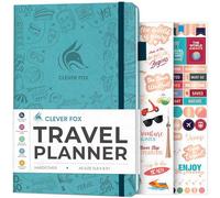 Clever Fox Diario di viaggio - Agenda per le vacanze con piano di bilancio, lista imballaggi, spese e diario di viaggio, organizer per itinerari di viaggio, per donne, uomini e coppie, formato A5,