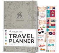 Clever Fox Diario di viaggio, organizer per itinerari, per donne, uomini e coppie, diario di viaggio, dura 5 viaggi, formato A5 (Alpi nebbiose, A5 (14,7 x 21,1 cm)