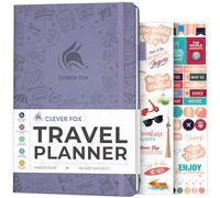 Clever Fox Diario di viaggio, organizer per itinerari, per donne, uomini e coppie, dura 5 viaggi, formato A5 (lavanda, formato A5 (14,7 x 21,1 cm)