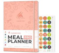 Clever Fox Meal Planner Pro - Diario settimanale per la preparazione dei pasti e la nutrizione con lista della spesa e monitoraggio delle perdite di peso, diario di dieta e fitness (rosa chiaro)