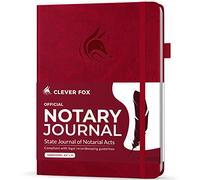 Clever Fox Notaio - Notaio Public Journal of Notaral Acts - Quaderno con copertina rigida - Articoli per notaio - 612 voci di registrazione, pagine numerate, formato A4 (21,6 x 27,9 cm), copertina rigida (A4 (21,6 x 27,9 cm), colore rosso vino