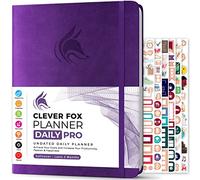 Clever Fox Planner Daily PRO - Agenda giornaliera e diario di gratitudine per aumentare la produttività, la gestione del tempo e raggiungere i tuoi obiettivi, senza date, formato A4, 21,5 x 28 cm,
