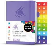 Clever Fox Planner Giornaliero 2019 - Migliore Agenda Calendario giornaliero per aumentare produttività, Felicità e raggiungere i tuoi obiettivi - Organizer Personale - A5, senza data - Lavanda
