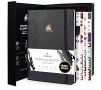 Clever Fox Planner Premium - Agenda settimanale e mensile non datata per produttività e gestione del tempo, A5 (argento nero)