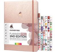 Clever Fox Planner PRO 2nd Edition - Agenda settimanale non datata per attività e gestione del tempo, organizer per la vita con lista delle cose da fare, 21,5 x 28 cm (oro rosa)
