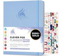 Clever Fox Planner PRO - Planner Settimanale/Mensile. Per aumento della tua produttività, Gestione del Tempo e raggiungere i tuoi obiettivi - Organizer, dura 1 anno - A4, Senza Data - Pervinca