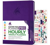 Clever Fox Planner PRO Schedule - Agenda settimanale e mensile non datata con fasce orarie, agenda appuntamenti e organizer giornaliero per aumen