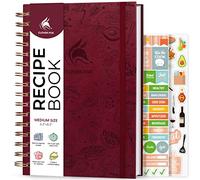 Clever Fox Ricettario a spirale - Libro di cucina vuoto - Diario di cucina vuoto - Organizer per scrivere le ricette - Medio (Borgogna)