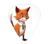 Clever Fox - Set di plettri stampati, 12 pezzi, sottili, medi e spessi, adatti per chitarra, basso, chitarra elettrica e ukulele
