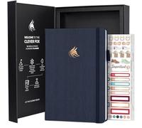 Clever Fox Ultimate Achiever's Goal Planner - Focus & Productivity 90 Giorni Diario Agenda settimanale Mensile Giornaliero & Agenda Oraria - Non datato, Copertina rigida, Formato A5, Blu Navy