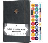 Clever Fox Wellness Journal - Diario settimanale e giornaliero per la salute e il benessere, diario alimentare e pianificatore dei pasti, per contare le calorie, taccuino per il monitoraggio delle