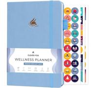 Clever Fox Wellness Journal - Diario settimanale e giornaliero per la salute e il benessere, diario alimentare e pianificatore dei pasti, per contare le calorie, taccuino per il monitoraggio delle