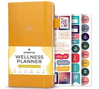 Clever Fox Wellness Planner, diario settimanale e giornaliero per la salute e il benessere, diario alimentare e pianificatore dei pasti, per contare le calorie, taccuino per il monitoraggio delle