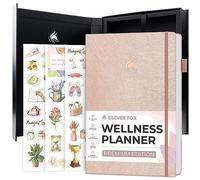 Clever Fox Wellness Planner Premium - Diario giornaliero per sostenere la salute, la nutrizione e l'esercizio fisico, diario di vita sana con monitoraggio di pasti, esercizi e abitudini, dura 3 mesi