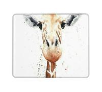 Clever Giraffe - Tappetino per mouse con bordo cucito, base in gomma antiscivolo, testurizzato e impermeabile, per computer, laptop, ufficio e casa, 30 x 25 cm, 3 mm
