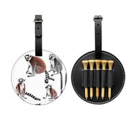 Clever Lemur - Borsa portaoggetti per tee da golf, facile da trasportare e più efficiente per giocare a golf, colore: Nero