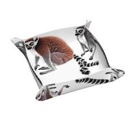 Clever Lemur - Vassoio portaoggetti in pelle, portachiavi, monete, orologi, orecchini e altri accessori, un must per la casa