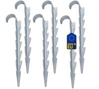 Clever Leon Set di 6 Ancoraggio a terra Ancoraggio nel suolo 330mm - 6 pezzi - Per trampolini, altalene - Acciaio zincato a caldo