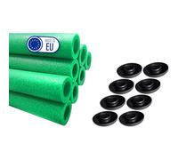Clever Leon tubi in schiuma per trampolino, protezione universale per aste di trampolino, copertura in gommapiuma per aste del trampolino, imbottitura in schiuma 8 tubi verde