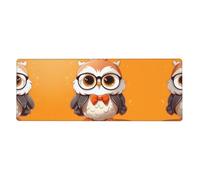 Clever Owl Picture - Tappetino per mouse extra large, 30,5 x 80 cm, per ufficio, giochi e apprendimento, durevole, confortevole ed ecologico