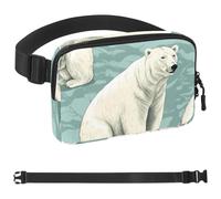 Clever Polar Bear-1540 - Marsupio a tracolla per uomo e donna, borsa da cintura per viaggi, casual, passeggiate, corsa, escursionismo, ciclismo, multicolore, 4 x 23 x 15 cm, Multicolore,