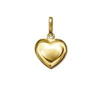 Clever Schmuck Ciondolo dorato con piccolo cuore, 8 mm, bombato su entrambi i lati, lucido, oro 333/8 carati, con custodia