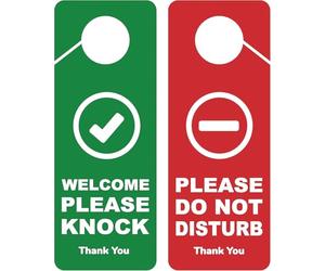 CLEVER SIGNS Lot de 2 panneaux de porte ? Do Not Disturb ?, double face, idéal pour une utilisation dans n'importe quel endroit comme les bureaux, les cliniques, les cabinet d'avocat